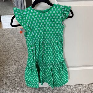 J. Crew Green Floral Kids Casual Dress